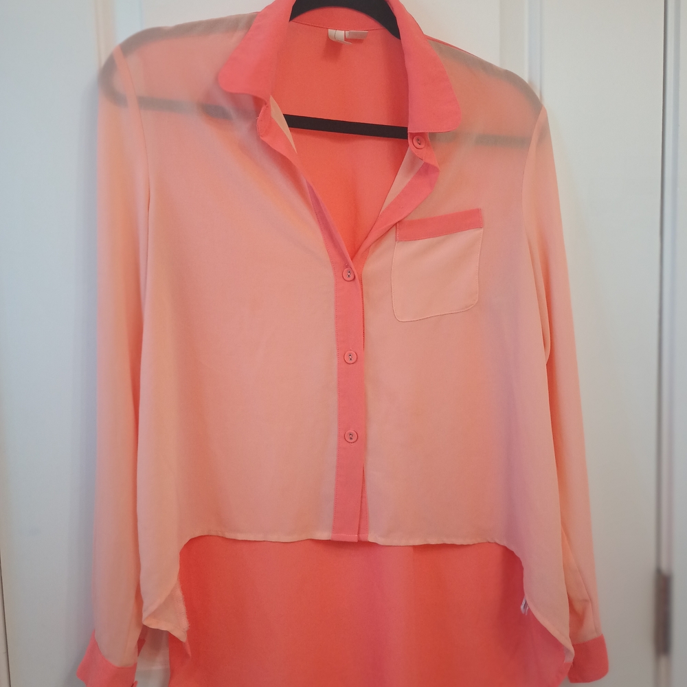 Forever 21 Vibrant Coral Blouse